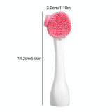 7 PCS Hand-Held Silicone Cleansing Brush And Mask Brush Pink White Single Head