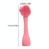 7 PCS Hand-Held Silicone Cleansing Brush And Mask Brush Pink Single Head