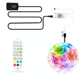 30M 540 LEDs Bluetooth Suit Smart Music Sound Control Light Strip Non-waterproof 5050 RGB Colorful Atmosphere LED Light Strip With 24-Keys Remote Control(UK Plug)