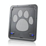 Pet Supplies Dog Paw Print Door Bite-Proof Small Dog Cat Screen Window Door Cat And Dog Door(Black)