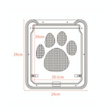 Pet Supplies Dog Paw Print Door Bite-Proof Small Dog Cat Screen Window Door Cat And Dog Door(Black)