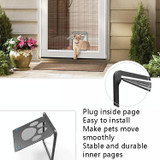 Pet Supplies Dog Paw Print Door Bite-Proof Small Dog Cat Screen Window Door Cat And Dog Door(Black)