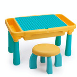 Multifunctional Building Table Learning Toy Puzzle Assembling Toy For Children, Style: Table +76 Blocks