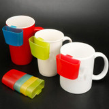 TX008 3 Sets Afternoon Tea Coffee Biscuit Holder Snack Plastic Tea Bag Cup Holder(Yellow)