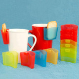 TX008 3 Sets Afternoon Tea Coffee Biscuit Holder Snack Plastic Tea Bag Cup Holder(Yellow)