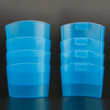 TX008 3 Sets Afternoon Tea Coffee Biscuit Holder Snack Plastic Tea Bag Cup Holder(Blue)