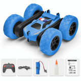 1:24 Electric Spray Remote Control Car Double-Sided Rotating Tumbling Bucket  Stunt Car(Blue)