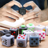3 PCS Decompression Cube Toy Adult Decompression Dice, Colour: White + Rose Red