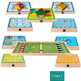 10 In 1 Beech Multi-Function Game Chess Two-Person Battle Parent-Child Interaction Ejection Chess