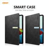 ENKAY ENK-8026 Cow Texture PU Leather + TPU Smart Case with Pen Slot for Samsung Galaxy Tab S8 / Galaxy Tab S7 11.0 T870 / T875(Black)