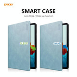 ENKAY ENK-8026 Cow Texture PU Leather + TPU Smart Case with Pen Slot for Samsung Galaxy Tab S8 / Galaxy Tab S7 11.0 T870 / T875(Sky Blue)