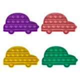 5 PCS Child Mental Arithmetic Desktop Educational Toys Silicone Pressing Board Game, Style: Car (Pink)