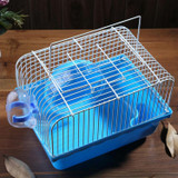 2 PCS Hamster Cage Portable Take-Out Cage Hamster Golden Bear Supplies(Blue)