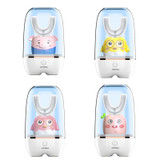 JIEWA Smart Sonic Charging Disinfection U-Shaped Toothbrush  Automatic Mouth-Type Children Electric Toothbrush 6-13 Years Old (Little Pig)