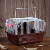 2 PCS Hamster Cage Portable Take-Out Cage Hamster Golden Bear Supplies(Brown)