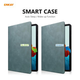 ENKAY ENK-8026 Cow Texture PU Leather + TPU Smart Case with Pen Slot for Samsung Galaxy Tab S8 / Galaxy Tab S7 11.0 T870 / T875(Green)