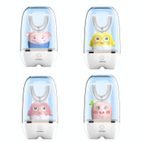 JIEWA Smart Sonic Charging Disinfection U-Shaped Toothbrush  Automatic Mouth-Type Children Electric Toothbrush  6-13 Years Old (Little Yellow Chicken)