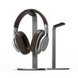 Aluminum Alloy Headphone Holder H-Stand Headphone Display Stand Headphone Storage Rack(Dark Gray)