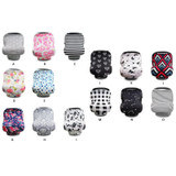 Multifunctional Enlarged Stroller Windshield Breastfeeding Towel Baby Seat Cover(Black and White Grid)