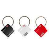 TSA Customs Combination Lock Anti-Theft Wire Padlock(Red)