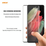 For Samsung Galaxy S21 Ultra 5pcs ENKAY Hat-Prince 0.26mm 9H 3D Explosion-proof Full Screen Curved Heat Bending Tempered Glass Film