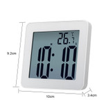 Waterproof Wall Clock LCD Bathroom Clock Kitchen Electronic Alarm Clock