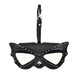 Cute And Funny PU Sunglasses Case Portable Glasses Case With Hanging Buckle, Colour: Bat (Black)