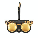 Cute And Funny PU Sunglasses Case Portable Glasses Case With Hanging Buckle, Colour: Leopard Print