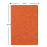 2 PCS Business Notebook PU Notepad Student Diary Book, Specification: A5(Orange)