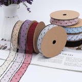 Transparent Snow Dots Yarn Ribbon Gift Box Packaging Material, Specification: 2.5cm(Starry Black)