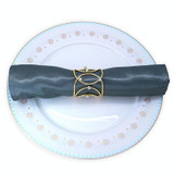 6 PCS CJK1019 Three-Dimensional Diamond-Studded Napkin Buckle Hotel Table Wedding Banquet Accessories(Golden)