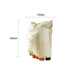 2 PCS Winter Plant Freeze Protection Cover Non-Woven Anti-Bacterial Tree Cover, Size: 180x120cm Zipper(Beige)