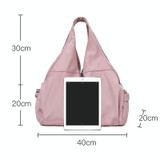 Female Dry And Wet Separation Sports Gym Bag Handbag Duffel Bag Short Distance Light Swimming Bag(Deep Pink)