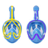 Children Diving Mask Full Dry Anti-Fog Mask for Snorkeling, Size: XS(Blue)
