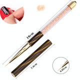 3 PCS Cat Eye Pen Barrel Painted Pen With Diamond Light Therapy Nail Tool Light Therapy Pen(6# Orange Stripe (Center Pull Line))