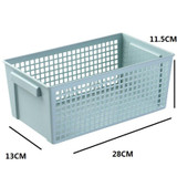 6 PCS Desktop Snacks & Sundries Storage Basket Rectangular Plastic Storage Basket, Small Light Green
