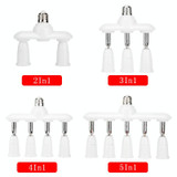 1 to 2 E27 to E27 Socket Distributor Adjustable Converter E27 LED Bulb Holder(2 in 1)