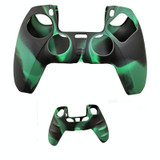 2 PCS Silicone Handle Protector Non-Slip Game Handle Cover For PS5(Dark Green)