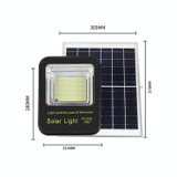 200W 458 LEDs Home Sensor Garden Light Outdoor Waterproof Solar Flood Light with Remote Control (Black)