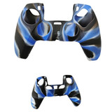 2 PCS Silicone Handle Protector Non-Slip Game Handle Cover For PS5(Black White Blue)