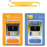 Simulation Face Recognition ATM Cash Deposit Box Simulation Password Automatic Rolling Money Safe Deposit Box, Colour: Orange (Battery Version)