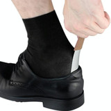 AD201 Portable Short Leather Shoehorn(Black)