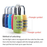 2 PCS Customs Luggage Lock Overseas Travel Luggage Zipper Lock Plastic TSA Code Lock(Red)