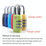 2 PCS Customs Luggage Lock Overseas Travel Luggage Zipper Lock Plastic TSA Code Lock(Yellow)