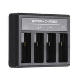 4-channel Battery Charger with Type-C / USB-C Port for GoPro HERO8 Black /7 Black /7 White / 7 Silver /6 /5