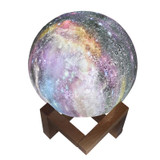 1W 3D Moon Lamp Children Gift Table Lamp Painted Starry Sky LED Night Light, Light color: 20cm Remote Control 16-colors