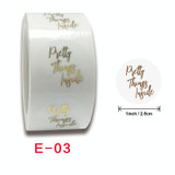 3 PCS Bronzing Sticker Sealing Sticker Gift Baking Decoration Label, Size: 2.5cm/1inch(E-03)