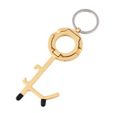 2 PCS EDC Door Opener Non-Contact Press Elevator Protection Keychain Pendant, Specification: OPP Packaging(Pearl Gold)