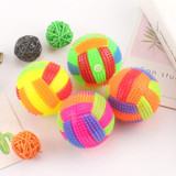 10 PCS Luminous Volleyball Bouncy Ball Massage Ball Whistle Thorn Ball, Random Color Delivery, Diameter: 6.5cm