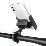 CYCLINGBOX Aluminum Alloy Mobile Phone Holder Bicycle Riding Takeaway Rotatable Metal Mobile Phone Bracket, Style:Handlebar Installation(Black)
